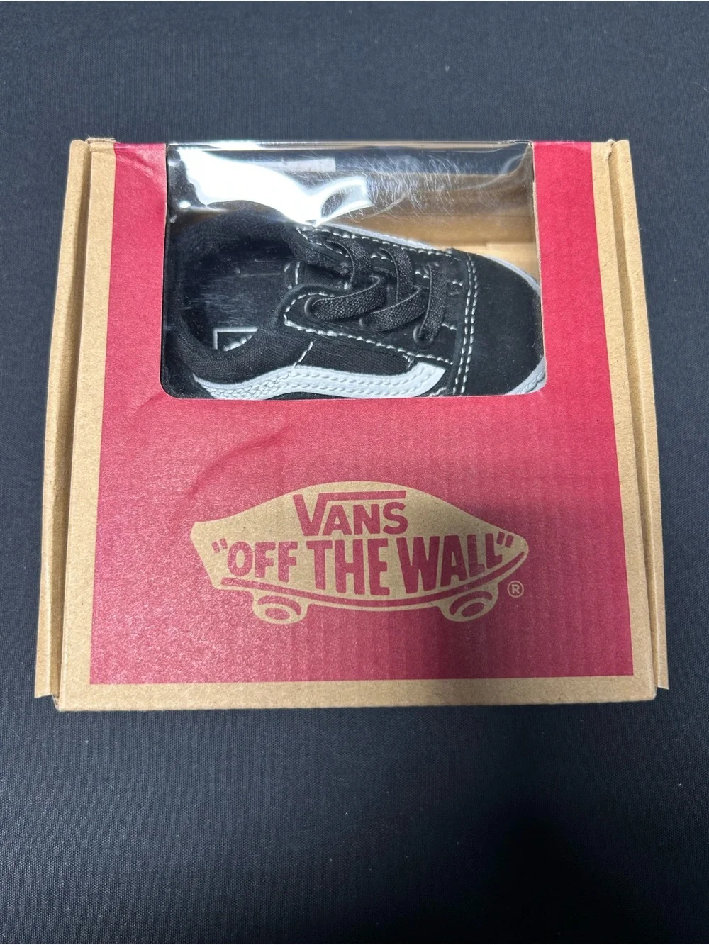 NIB Vans Infant Old Skool Crib Shoes Black/White Size 4 (6-9 Months)